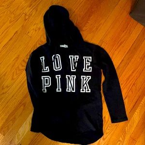 Black PINK VS tunic style hoodie. Size S